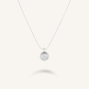 Rosefield Solitaire Coin ketting – goudkleurig / zilverkleurig – productfoto 2