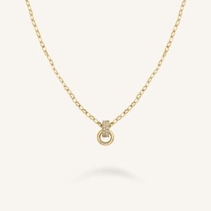 Rosefield Bow Studs ketting – goudkleurig – productfoto 1