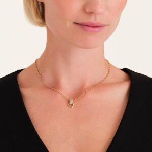 Rosefield Bow Studs ketting – goudkleurig – productfoto 2