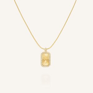 Rosefield Clover Amulet – goudkleurig – productfoto 1