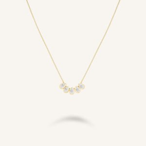 Rosefield Drops ketting – goudkleurig – productfoto 1