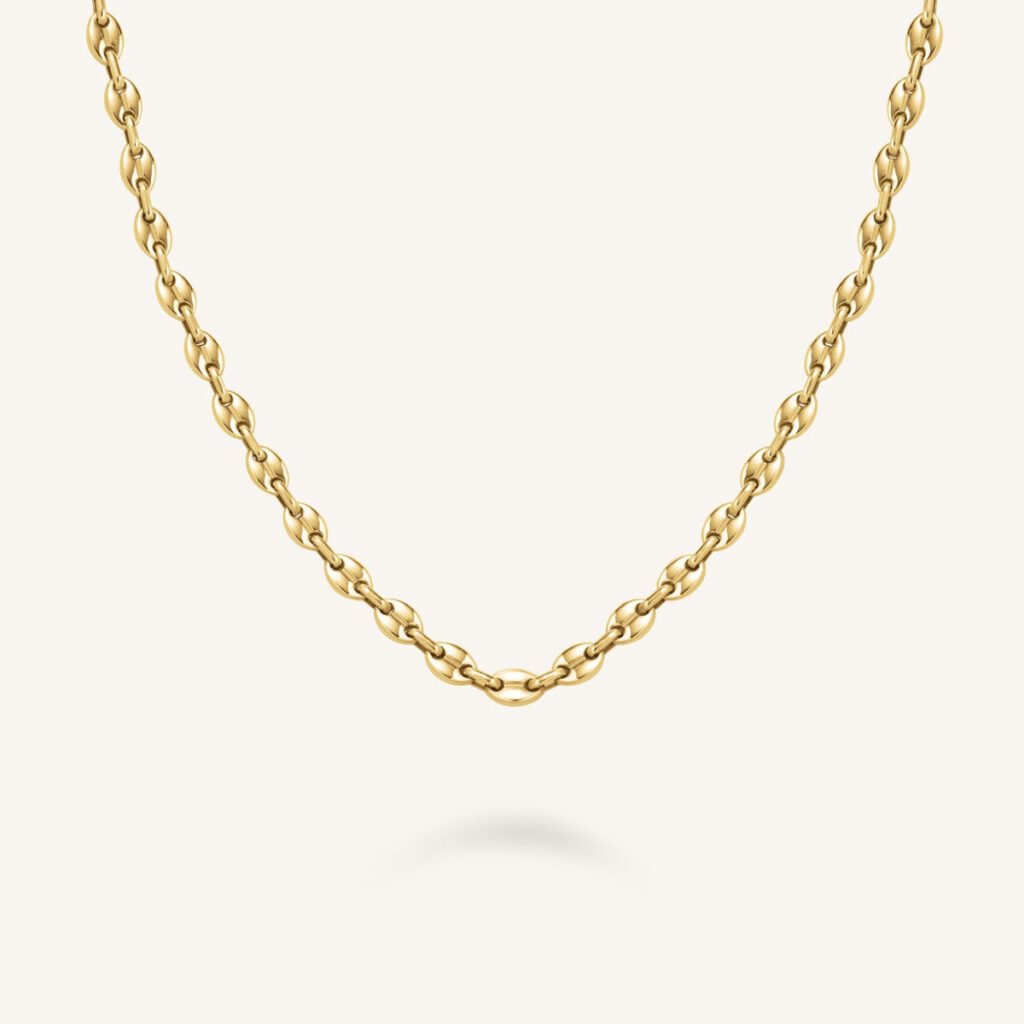 Rosefield Coffee Bean ketting – goudkleurig – productfoto 1