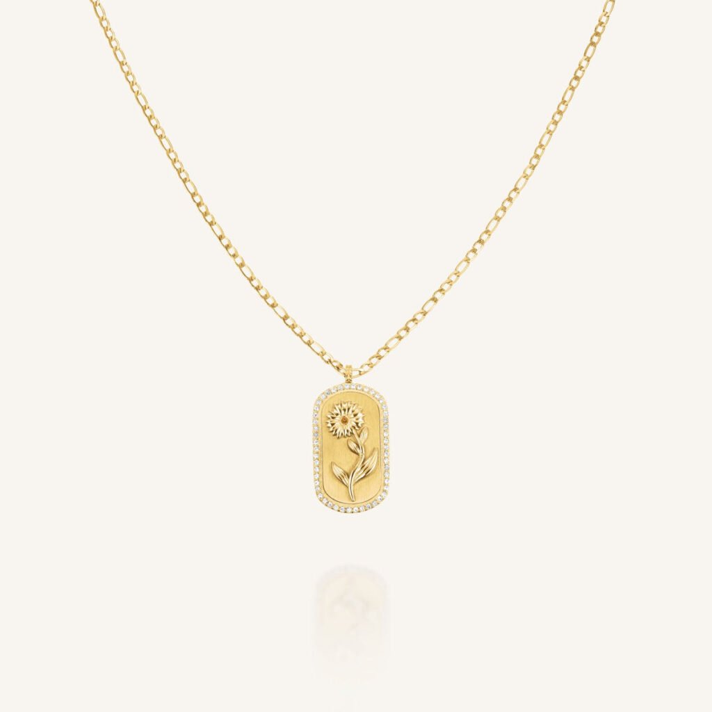 Rosefield Daisy Amulet – goudkleurig – productfoto 1