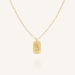 Rosefield Daisy Amulet – goudkleurig – productfoto 1
