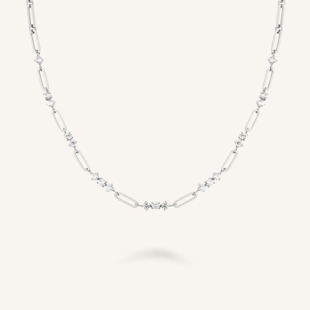 Rosefield Stones Bar ketting – goudkleurig / zilverkleurig – productfoto 2