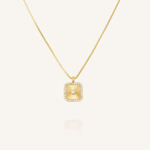 Rosefield Heart Amulet – goudkleurig – productfoto 1