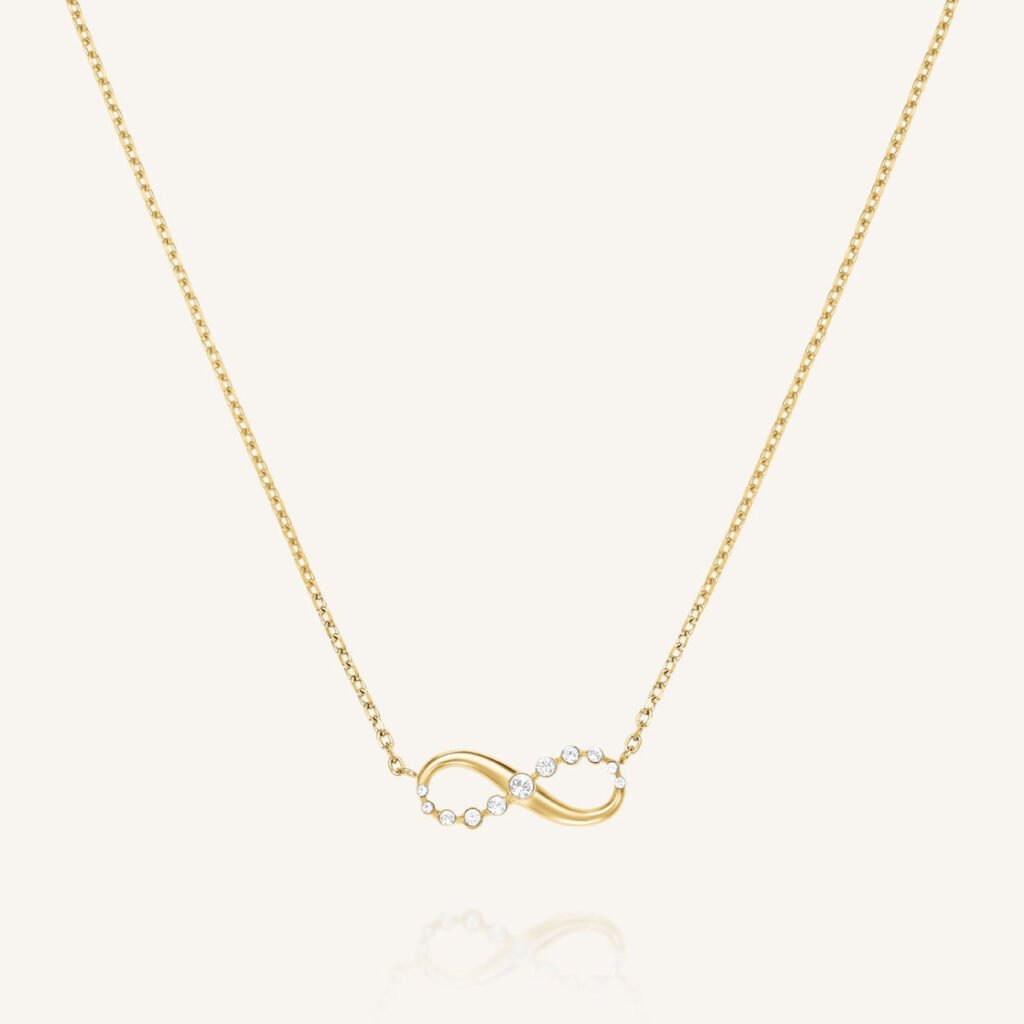 Rosefield Infinity ketting – goudkleurig / zilverkleurig – productfoto 1