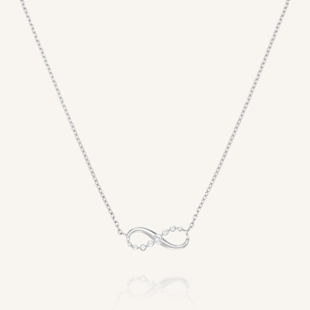 Rosefield Infinity ketting – goudkleurig / zilverkleurig – productfoto 2