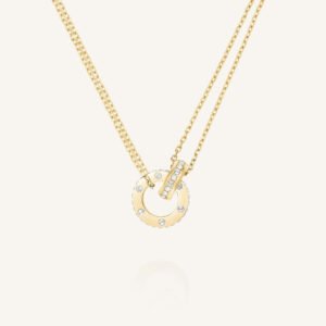 Rosefield Love Connection ketting – goudkleurig – productfoto 1