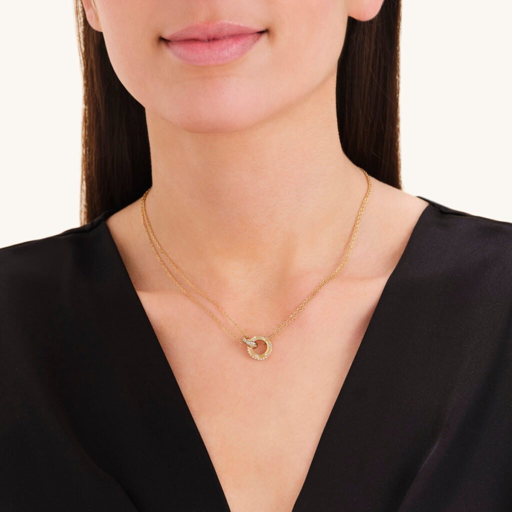 Rosefield Love Connection ketting – goudkleurig – productfoto 2