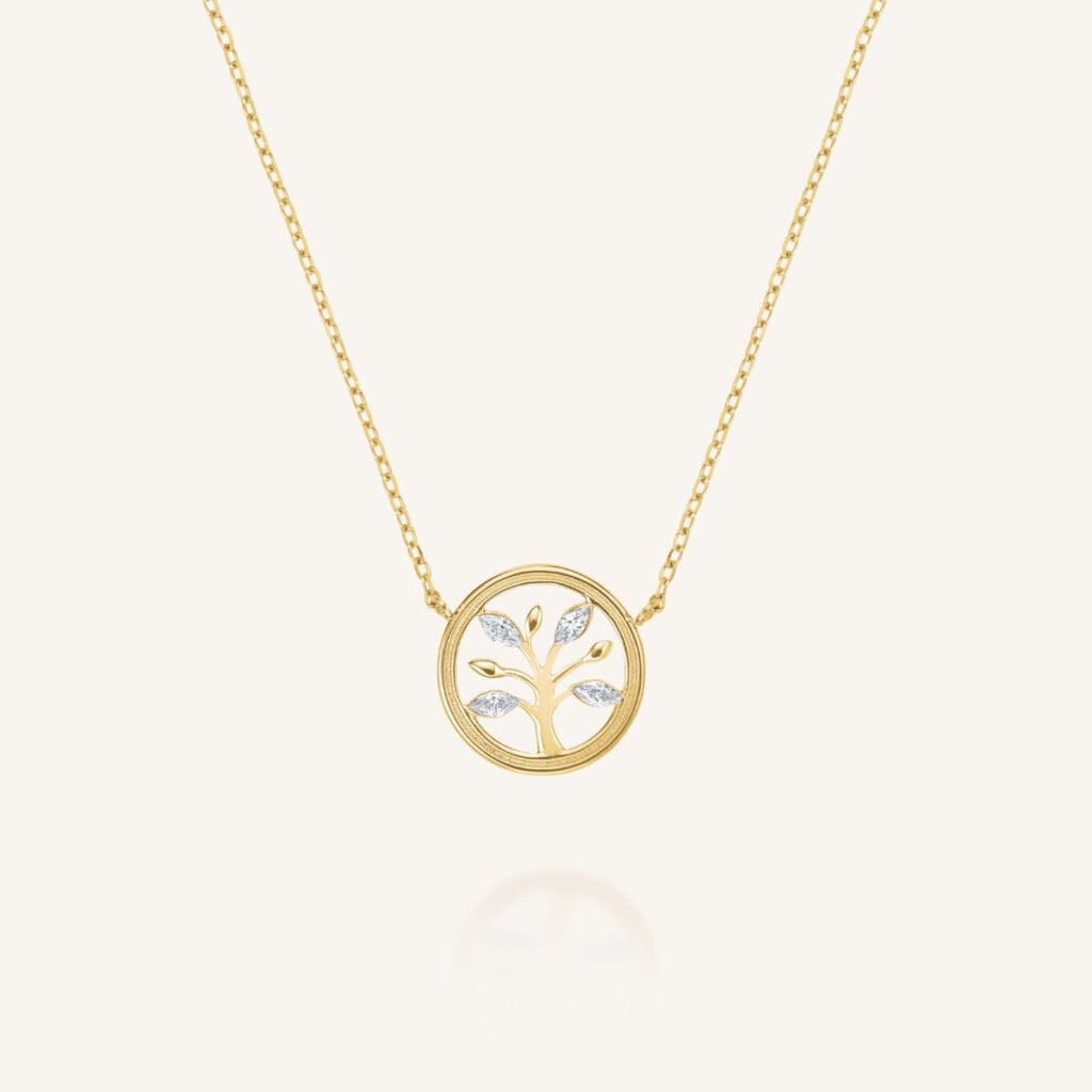 Rosefield Tree of Life ketting – goudkleurig – productfoto 1