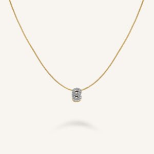 Rosefield Crystal Letter B ketting – goudkleurig – productfoto 1