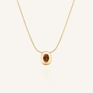 Rosefield Molten ketting – bruin / goudkleurig – productfoto 1