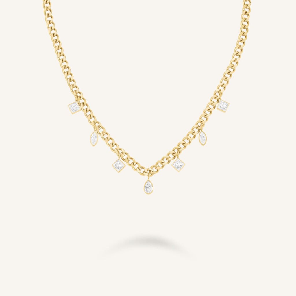 Rosefield Crystals Choker – goudkleurig – productfoto 1