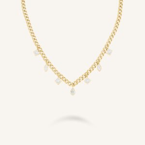 Rosefield Crystals Choker – goudkleurig – productfoto 1