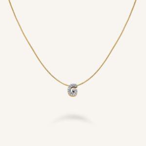 Rosefield Crystal Letter G ketting – goudkleurig – productfoto 1