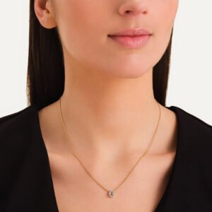 Rosefield Crystal Letter G ketting – goudkleurig – productfoto 2