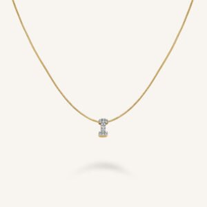 Rosefield Crystal Letter I ketting – goudkleurig – productfoto 1