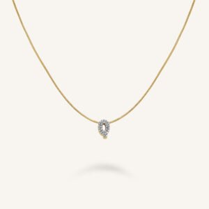 Rosefield Crystal Letter Q ketting – goudkleurig – productfoto 1