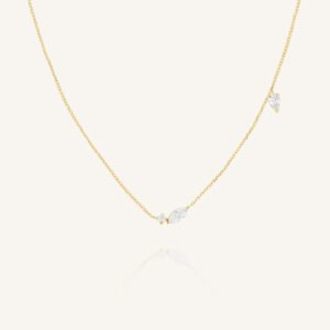 Rosefield Mixed Crystals ketting – goudkleurig / zilverkleurig – productfoto 1