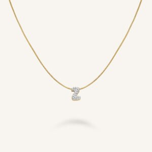 Rosefield Crystal Letter Z ketting – goudkleurig – productfoto 1