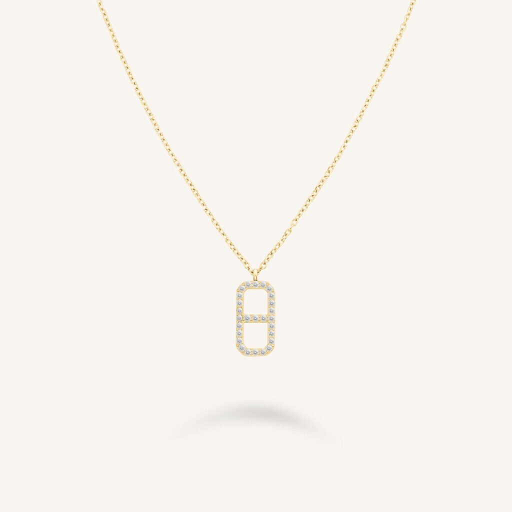 Rosefield Fine Octagon Pendant – goudkleurig – productfoto 1
