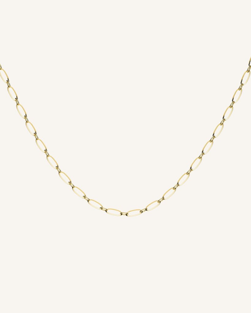 Rosefield Oval ketting – goudkleurig / zilverkleurig – productfoto 1