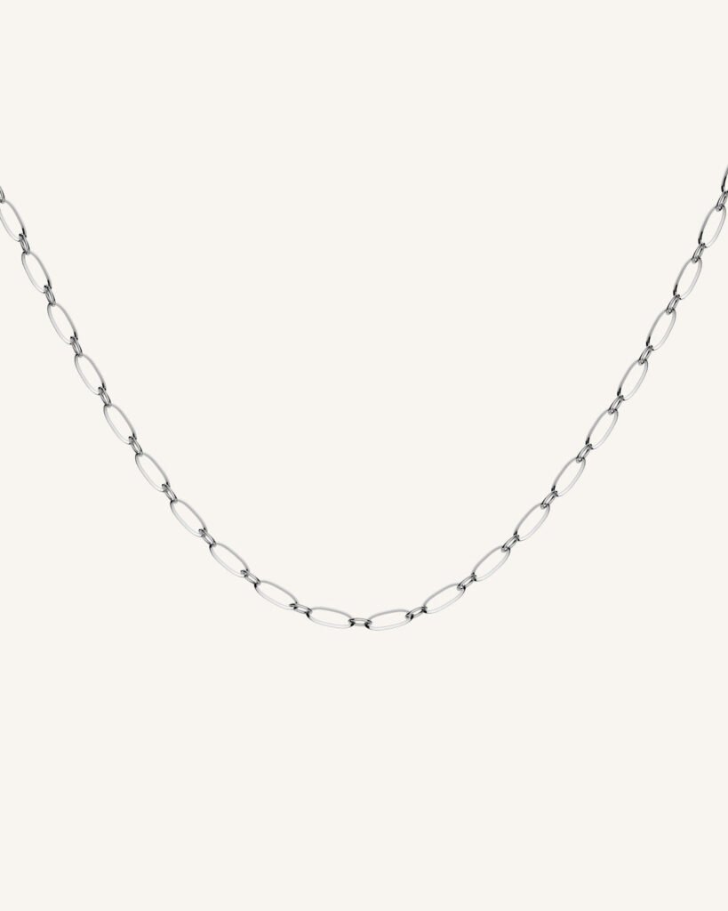 Rosefield Oval ketting – goudkleurig / zilverkleurig – productfoto 2
