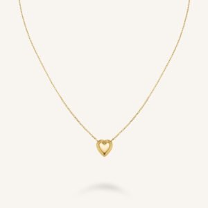 Rosefield Puffy Heart ketting – goudkleurig / zilverkleurig – productfoto 1