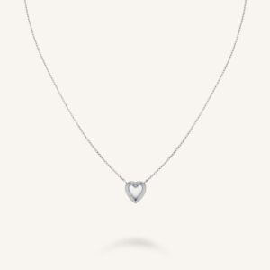Rosefield Puffy Heart ketting – goudkleurig / zilverkleurig – productfoto 2