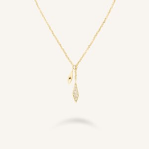 Rosefield Pave Lariat ketting – goudkleurig / zilverkleurig – productfoto 1