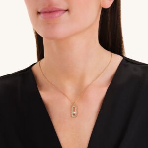 Rosefield Pearl Crystals ketting – goudkleurig – productfoto 2