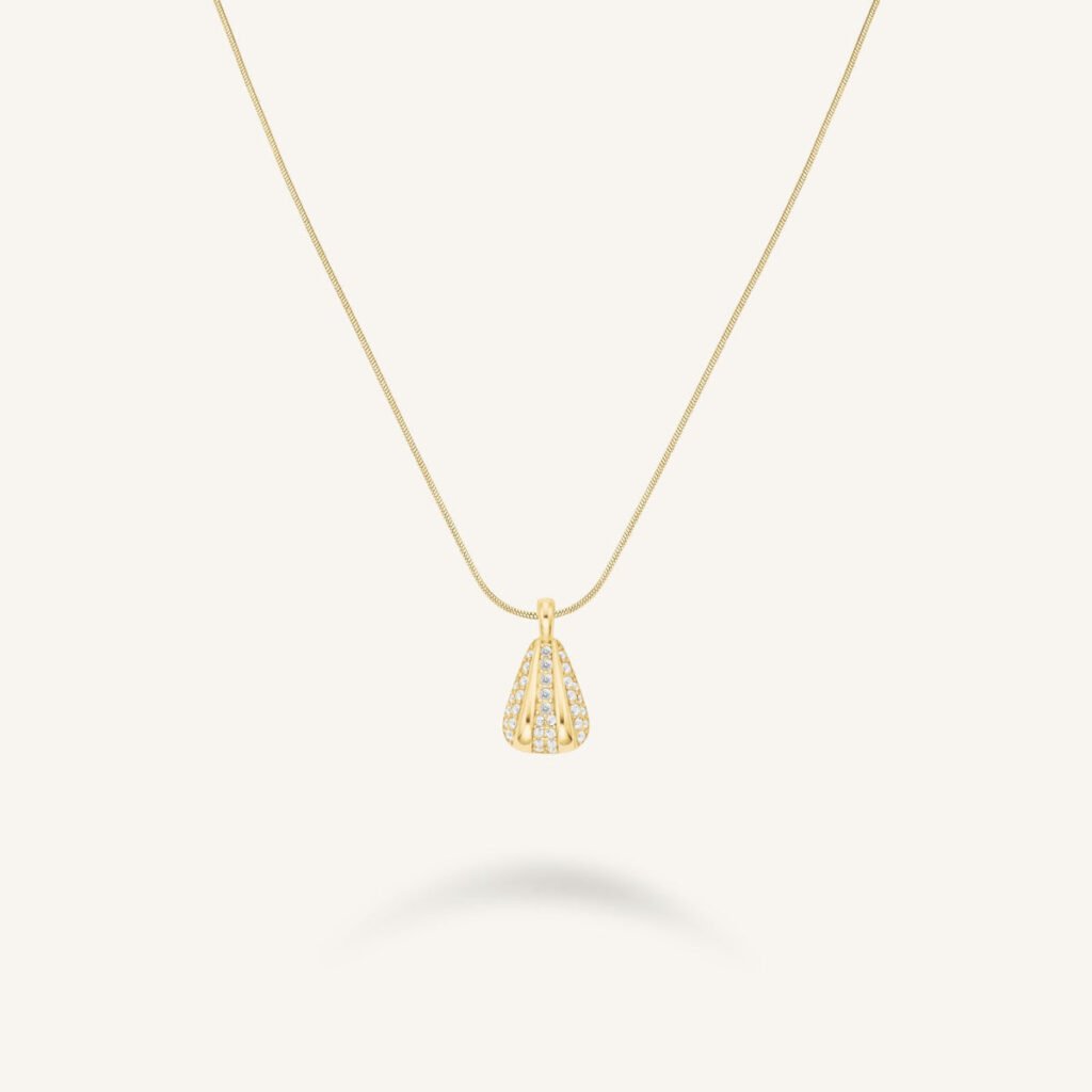 Rosefield Pave Striped ketting – goudkleurig / zilverkleurig – productfoto 1