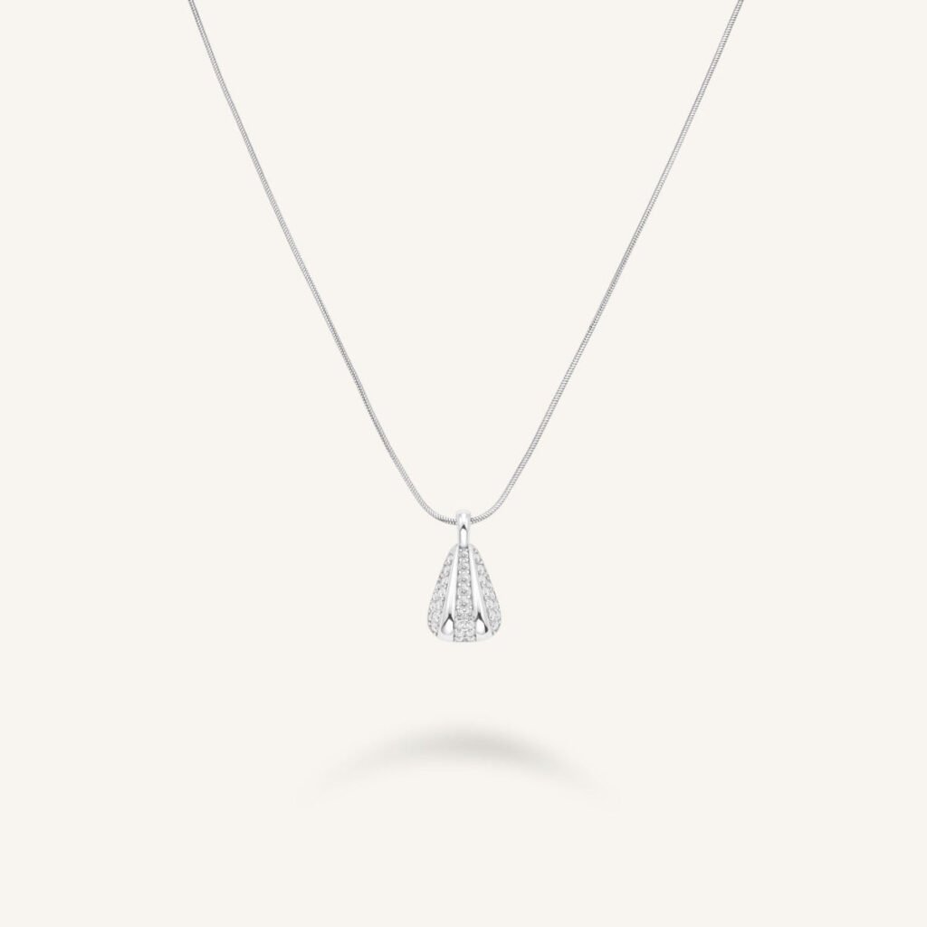 Rosefield Pave Striped ketting – goudkleurig / zilverkleurig – productfoto 2
