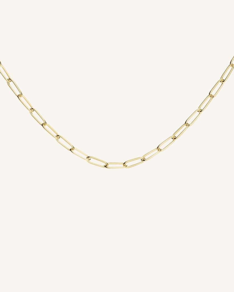 Rosefield Rectangular Chain ketting – goudkleurig / zilverkleurig – productfoto 1