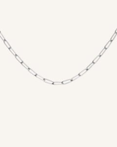 Rosefield Rectangular Chain ketting – goudkleurig / zilverkleurig – productfoto 2