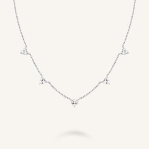 Rosefield Row Hearts ketting – goudkleurig / zilverkleurig – productfoto 2