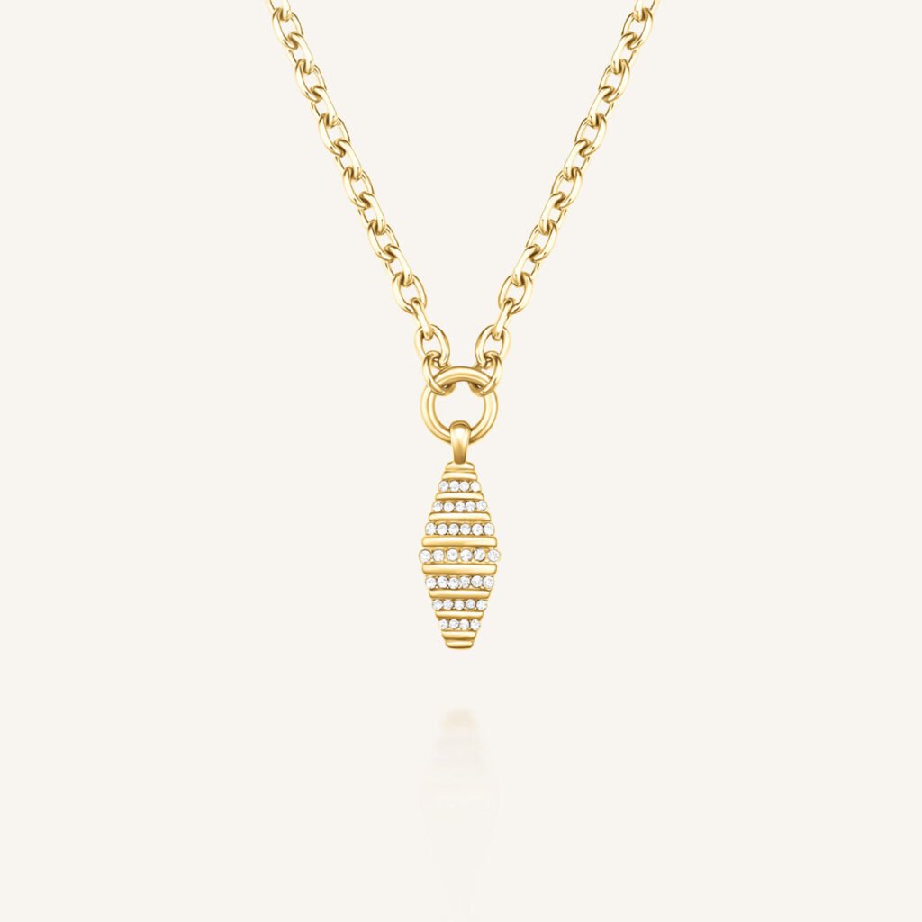 Rosefield Striped Pendant – goudkleurig – productfoto 1