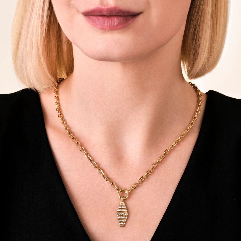 Rosefield Striped Pendant – goudkleurig – productfoto 2