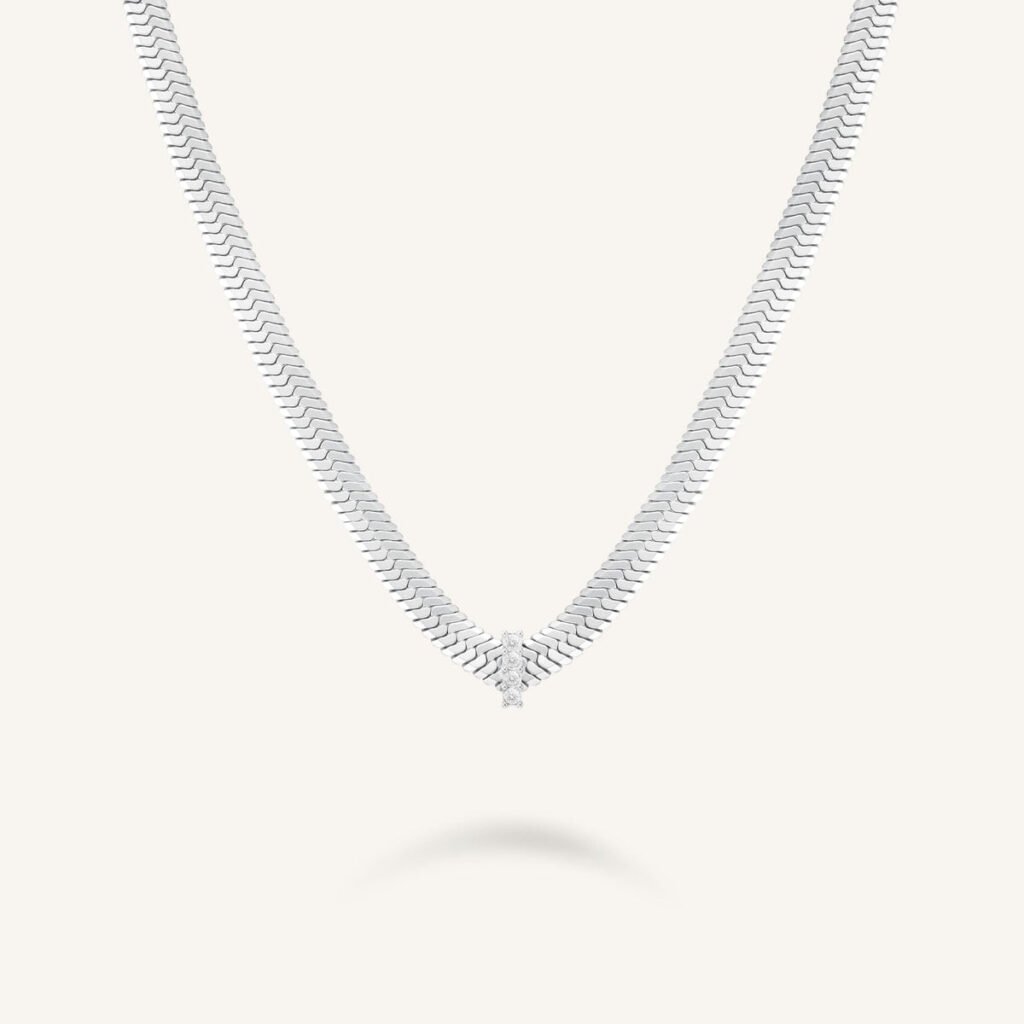 Rosefield Crystal Snake ketting – goudkleurig / zilverkleurig – productfoto 2