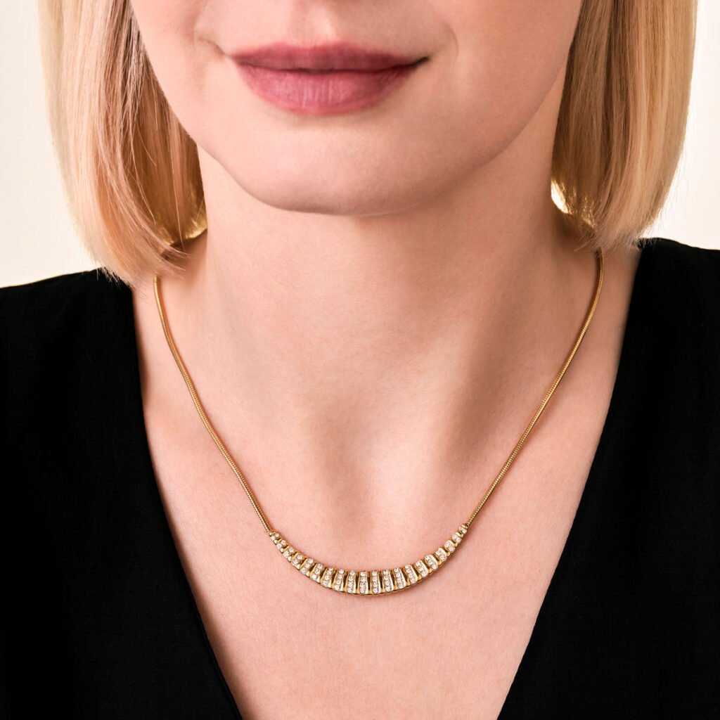 Rosefield Slate ketting – goudkleurig – productfoto 2