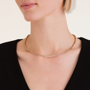 Rosefield Tennis ketting – goudkleurig – productfoto 2