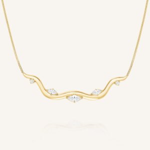 Rosefield Wave Choker – goudkleurig – productfoto 1