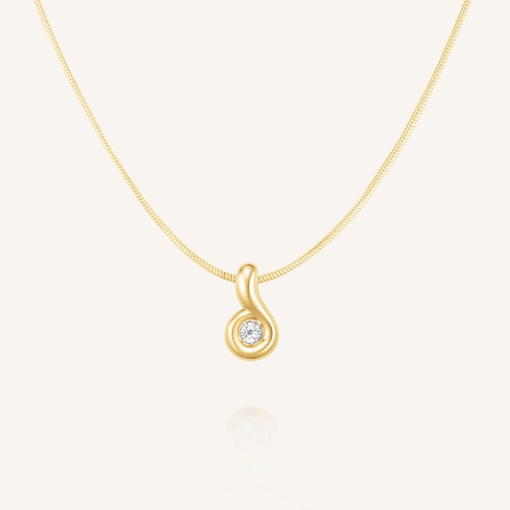 Rosefield Flow Pendant ketting – goudkleurig – productfoto 1