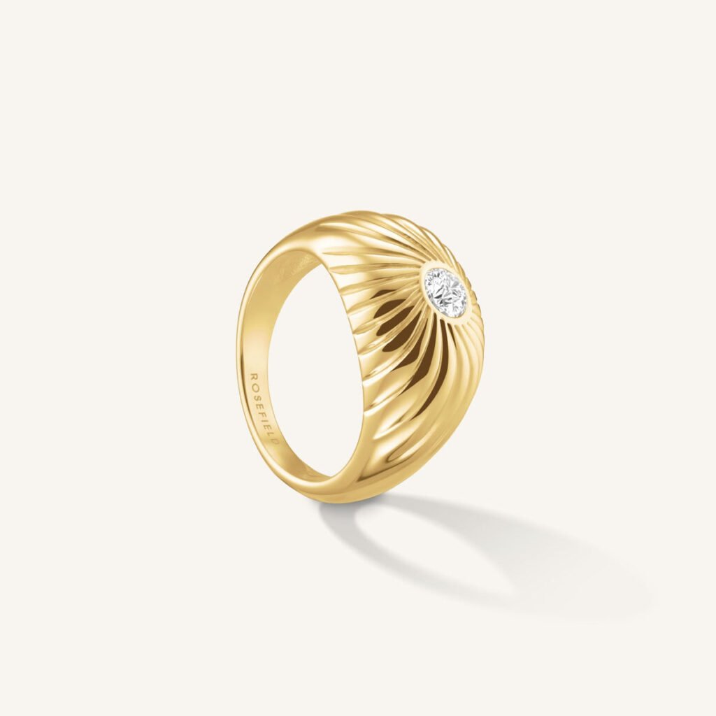 Rosefield Solitaire ring – goudkleurig / zilverkleurig – productfoto 1