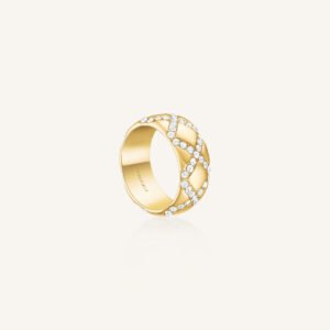 Rosefield Star Pave ring – goudkleurig – productfoto 1