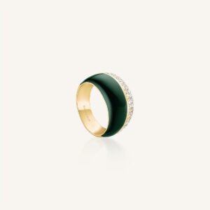 Rosefield Enamel Pave ring – goudkleurig – productfoto 1