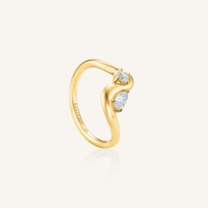 Rosefield Mixed Crystals ring – goudkleurig – productfoto 1