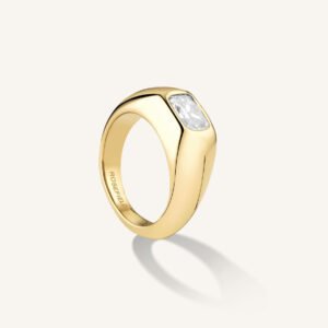 Rosefield Octagon Zirconia ring – goudkleurig – productfoto 1