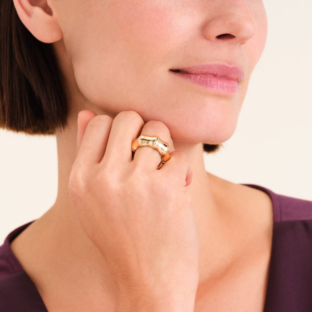 Rosefield Statement ring – goudkleurig – productfoto 2